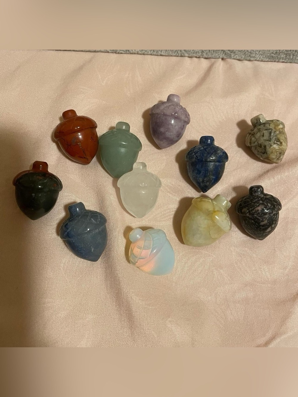 3 RANDOM PCS ACORN REIKI INFUSED real acorn crystals!!
